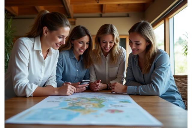 Mirage Tents team discussing luxury glamping plans